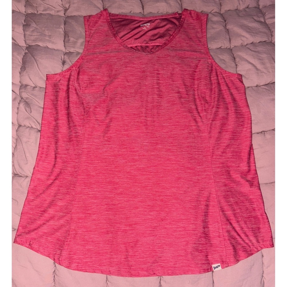 Duluth Trading Co Womens Heathered Red Athletic‎ Performance Tank Top XL